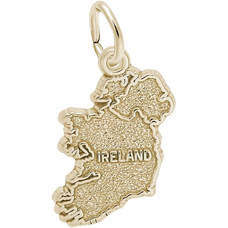 10k Yellow Gold Ireland Charm, Charms for Bracelets and Necklaces